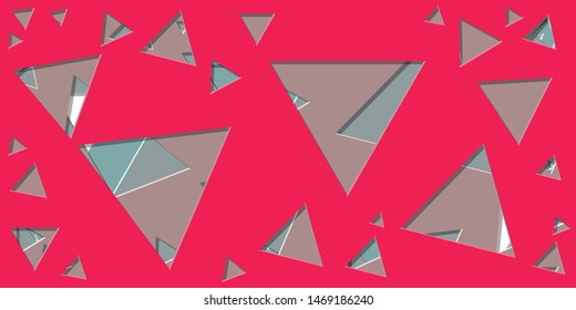 Abstract Generative Art color distributed triangle holes background illustration