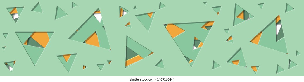 Abstract Generative Art color distributed triangle holes background illustration
