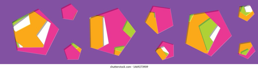 Abstract Generative Art color distributed polygone holes background illustration