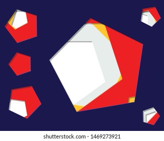 Abstract Generative Art color distributed polygone holes background illustration