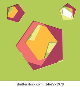 Abstract Generative Art color distributed polygone holes background illustration
