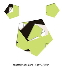 Abstract Generative Art color distributed polygone holes background illustration