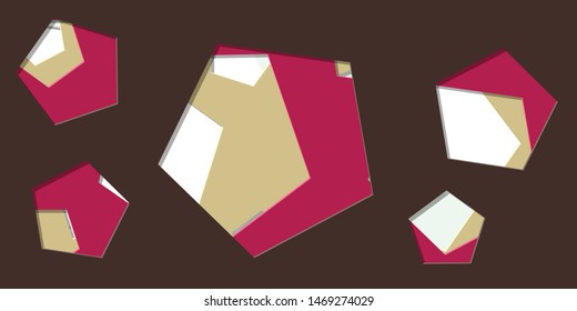 Abstract Generative Art color distributed polygone holes background illustration