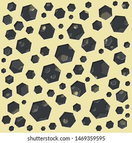 Abstract Generative Art color distributed polygone holes background illustration