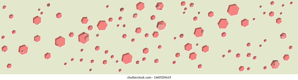 Abstract Generative Art color distributed polygone holes background illustration