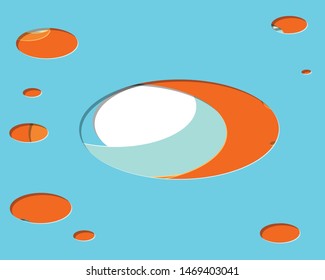 Abstract Generative Art color distributed ellipse holes background illustration