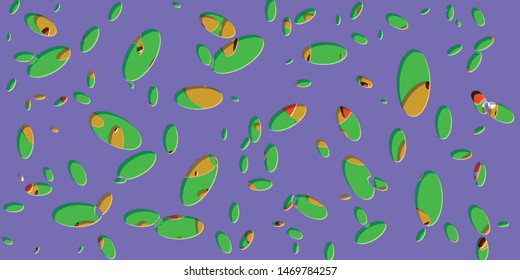 Abstract Generative Art color distributed ellipse holes background illustration