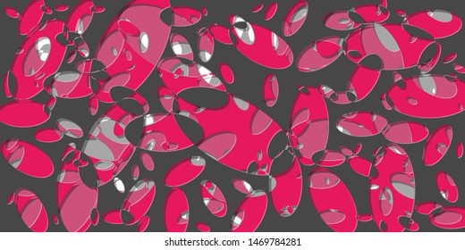 Abstract Generative Art color distributed ellipse holes background illustration