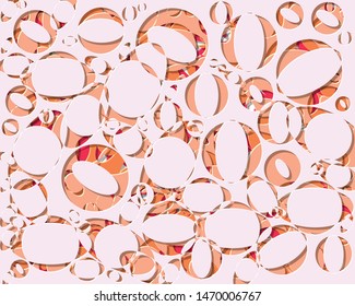 Abstract Generative Art color distributed ellipse holes background illustration