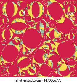 Abstract Generative Art color distributed ellipse holes background illustration