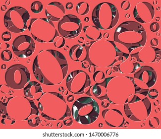 Abstract Generative Art color distributed ellipse holes background illustration