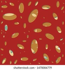 Abstract Generative Art color distributed ellipse holes background illustration