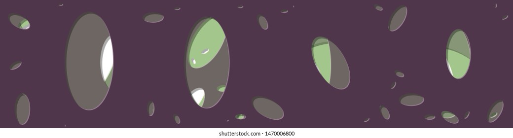 Abstract Generative Art color distributed ellipse holes background illustration
