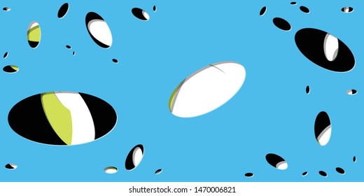 Abstract Generative Art color distributed ellipse holes background illustration