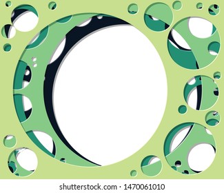 Abstract Generative Art color distributed circles holes background illustration