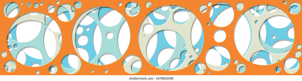 Abstract Generative Art color distributed circles holes background illustration
