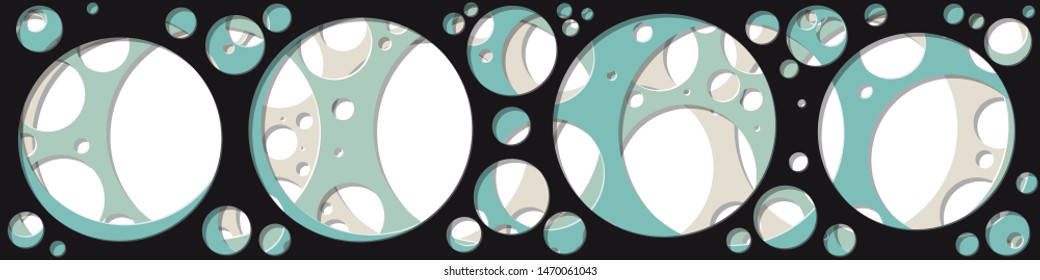 Abstract Generative Art color distributed circles holes background illustration