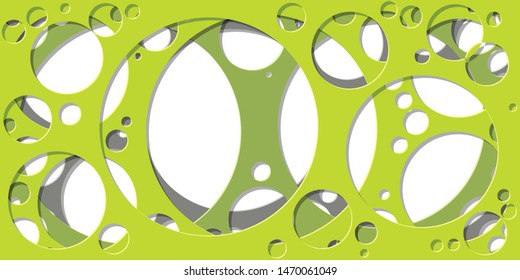 Abstract Generative Art color distributed circles holes background illustration