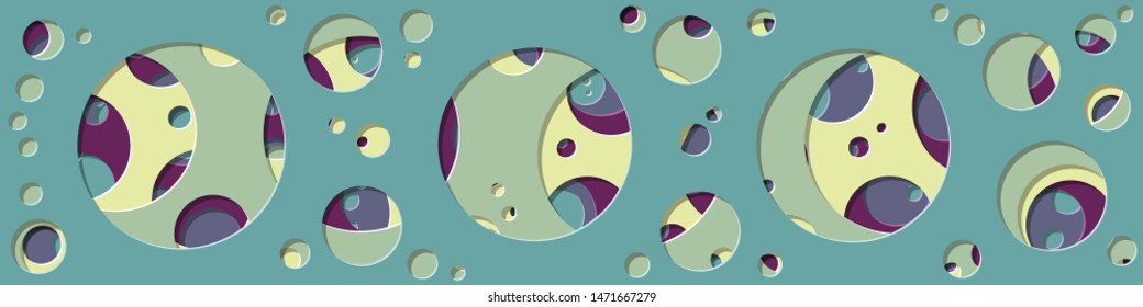 Abstract Generative Art color distributed circles holes background illustration