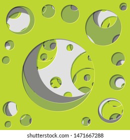 Abstract Generative Art color distributed circles holes background illustration