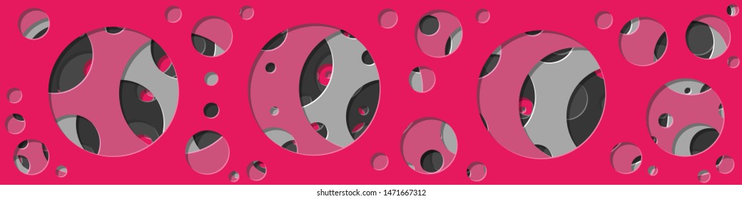 Abstract Generative Art color distributed circles holes background illustration