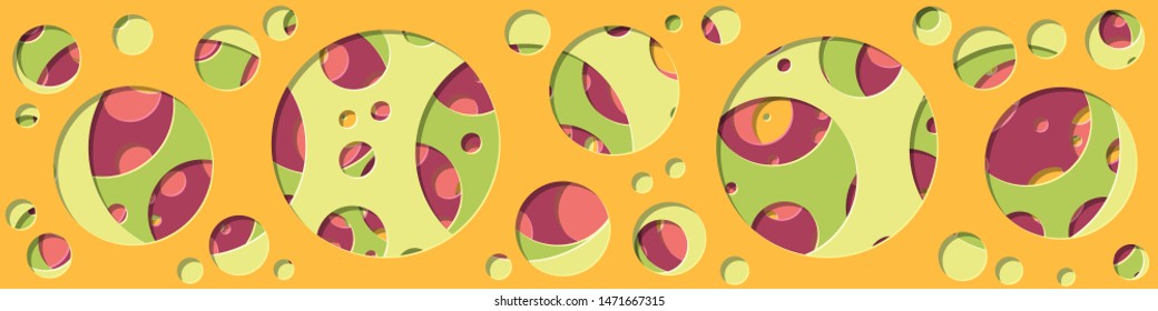 Abstract Generative Art color distributed circles holes background illustration