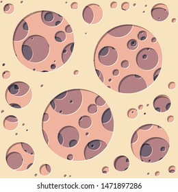 Abstract Generative Art color distributed circles holes background illustration