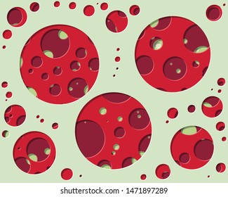 Abstract Generative Art color distributed circles holes background illustration