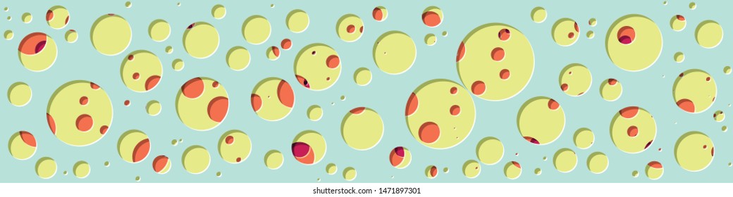 Abstract Generative Art color distributed circles holes background illustration