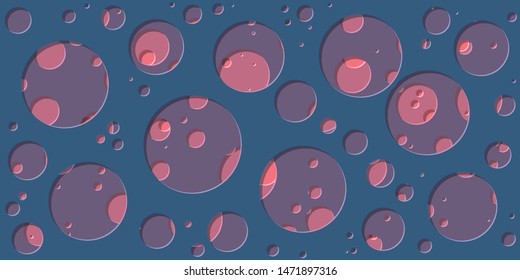 Abstract Generative Art color distributed circles holes background illustration