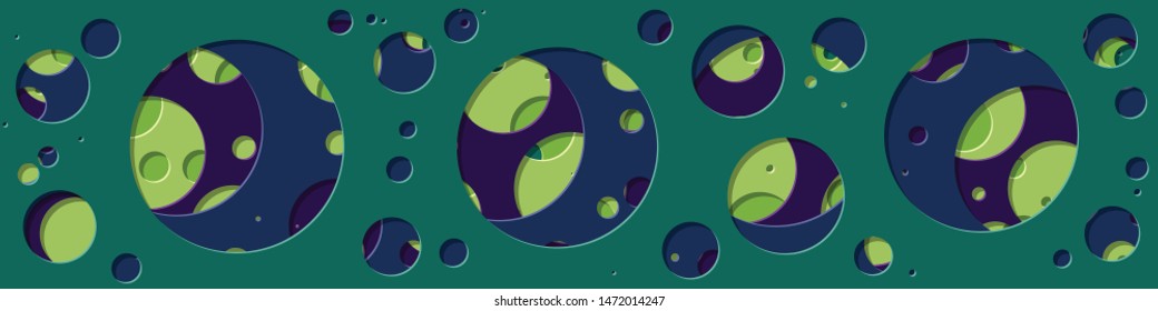 Abstract Generative Art color distributed circles holes background illustration