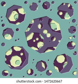 Abstract Generative Art color distributed plygon holes background illustration
