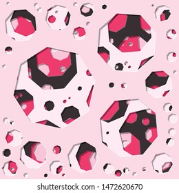 Abstract Generative Art color distributed plygon holes background illustration