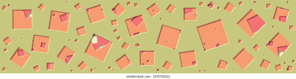Abstract Generative Art color distributed plygon holes background illustration