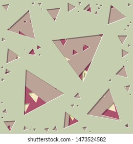 Abstract Generative Art color distributed triangle holes background illustration