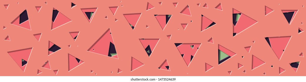 Abstract Generative Art color distributed triangle holes background illustration