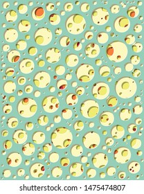 Abstract Generative Art color distributed circles holes background illustration