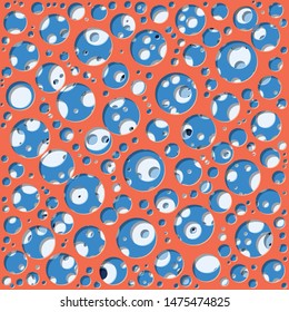 Abstract Generative Art color distributed circles holes background illustration