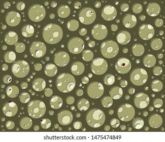 Abstract Generative Art color distributed circles holes background illustration
