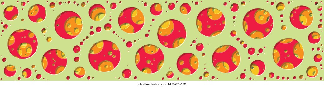 Abstract Generative Art color distributed circles holes background illustration