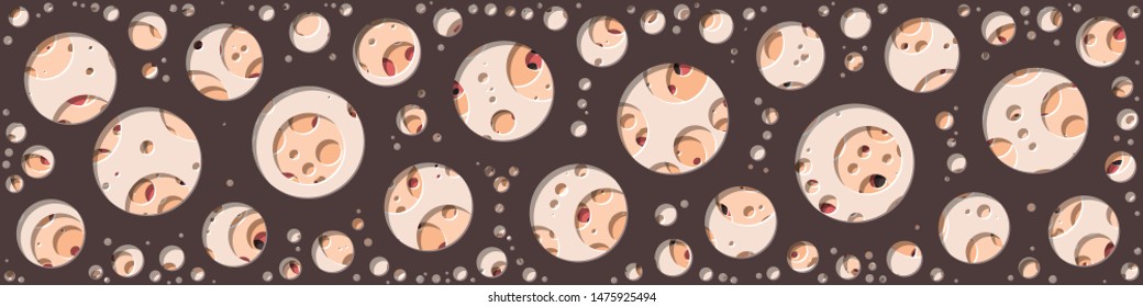 Abstract Generative Art color distributed circles holes background illustration