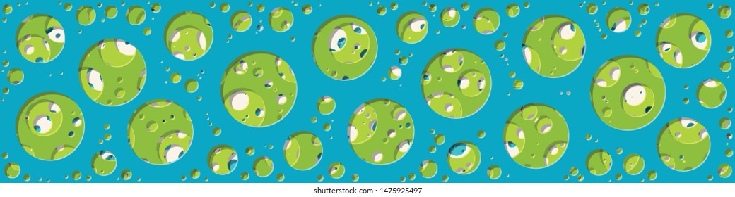 Abstract Generative Art color distributed circles holes background illustration