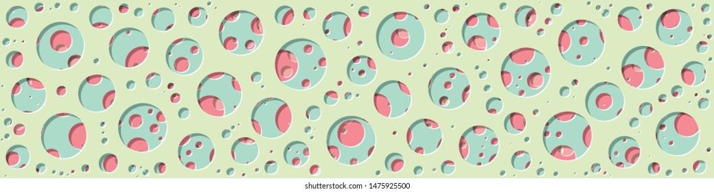 Abstract Generative Art color distributed circles holes background illustration