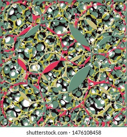 Abstract Generative Art color distributed circles holes background illustration