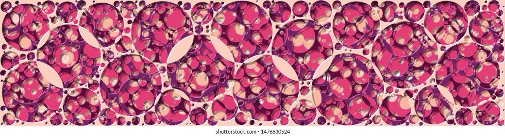 Abstract Generative Art color distributed circles holes background illustration