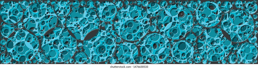Abstract Generative Art color distributed circles holes background illustration