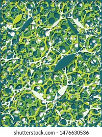 Abstract Generative Art color distributed circles holes background illustration