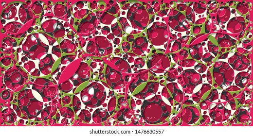 Abstract Generative Art color distributed circles holes background illustration