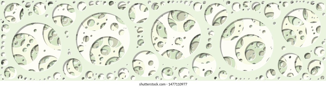 Abstract Generative Art color distributed circles holes background illustration