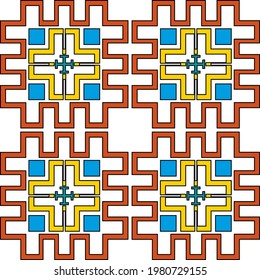 Resumen de patrones de color de arte generativo vectorial